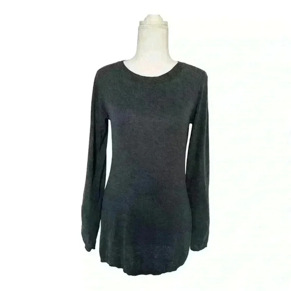 Peruvian Connection Steel Blue Pima Cotton Lightweight Knit Sweater Size XS - Picture 1 of 7